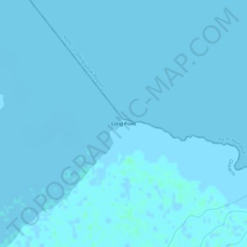 Mapa topográfico long Point, altitude, relevo