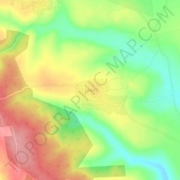 Mapa topográfico Eqîbê, altitude, relevo