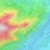 Mapa topográfico Pic d'Alian, altitude, relevo