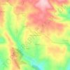 Mapa topográfico Fontes de Transbaceiro, altitude, relevo