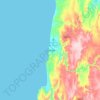 Mapa topográfico Sumbe, altitude, relevo