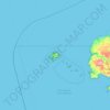 Mapa topográfico Île d'Ouessant, altitude, relevo