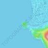 Mapa topográfico Gunung Padang, altitude, relevo