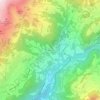 Mapa topográfico Le Verney, altitude, relevo