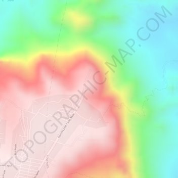 Mapa topográfico Mirante do Canto, altitude, relevo