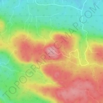 Mapa topográfico Mount Arvon, altitude, relevo