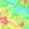 Mapa topográfico La Bourdette, altitude, relevo