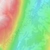 Mapa topográfico Leschaux, altitude, relevo