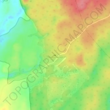 Mapa topográfico Toba Supervolcano, altitude, relevo