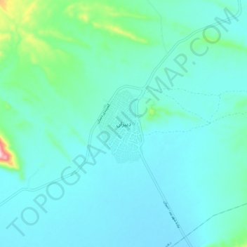 Mapa topográfico Dabiran, altitude, relevo