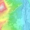 Mapa topográfico Outredière, altitude, relevo