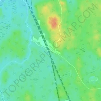 Mapa topográfico Oba, altitude, relevo
