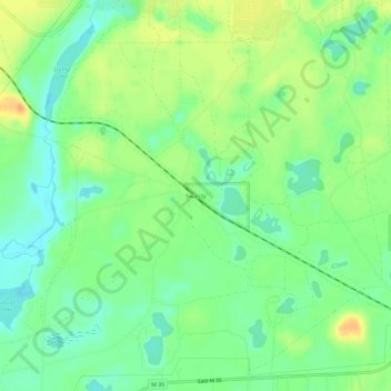 Mapa topográfico Swanzy, altitude, relevo