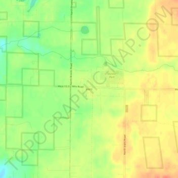 Mapa topográfico Irons, altitude, relevo