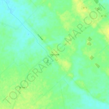 Mapa topográfico Lees Creek, altitude, relevo