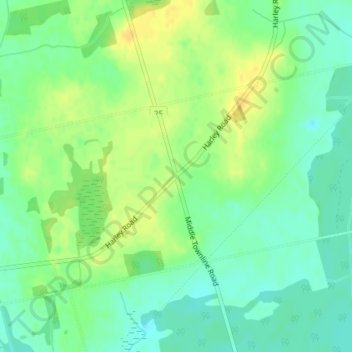 Mapa topográfico Harley, altitude, relevo