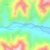 Mapa topográfico Canchan, altitude, relevo