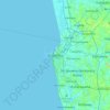 Mapa topográfico Colombo, altitude, relevo