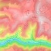Mapa topográfico Les Herans, altitude, relevo