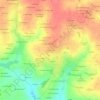 Mapa topográfico La Cour Sevin, altitude, relevo