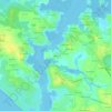 Mapa topográfico Larmor, altitude, relevo