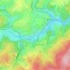 Mapa topográfico Berguème, altitude, relevo