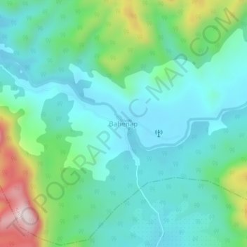 Mapa topográfico Bahenap, altitude, relevo