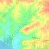 Mapa topográfico Fonte Coberta, altitude, relevo