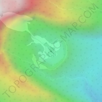 Mapa topográfico Mount Galunggung, altitude, relevo