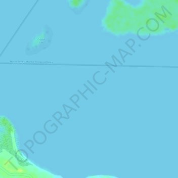 Mapa topográfico Bimini, altitude, relevo