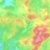 Mapa topográfico Jalagnat, altitude, relevo
