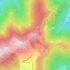 Mapa topográfico Crêt de l'Œillon, altitude, relevo