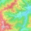 Mapa topográfico Les Sagnes, altitude, relevo