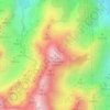 Mapa topográfico Mogote del Cervunal, altitude, relevo