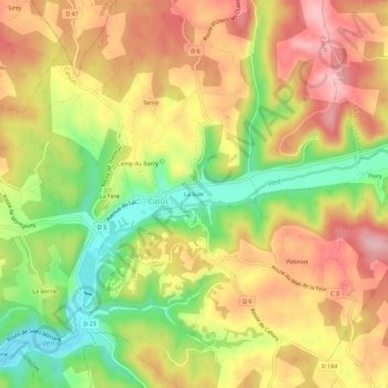 Mapa topográfico La Sole, altitude, relevo