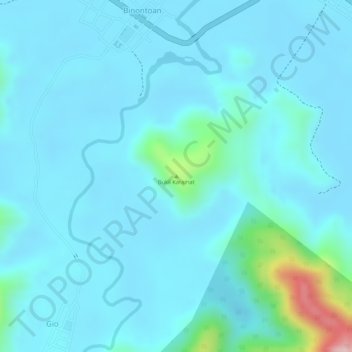 Mapa topográfico Bukii Karamat, altitude, relevo
