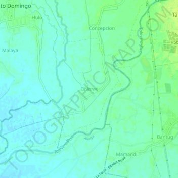 Mapa topográfico Dolores, altitude, relevo