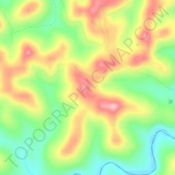 Mapa topográfico Coal Cliff, altitude, relevo