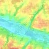 Mapa topográfico Les Rogareaux, altitude, relevo