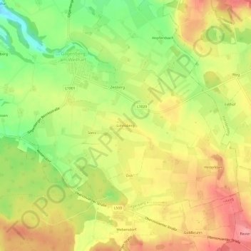 Mapa topográfico Lohnsberg, altitude, relevo
