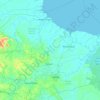 Mapa topográfico Mendahara Ulu, altitude, relevo