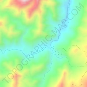 Mapa topográfico Organos, altitude, relevo