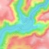 Mapa topográfico Laussac, altitude, relevo