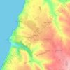 Mapa topográfico São João das Lampas, altitude, relevo