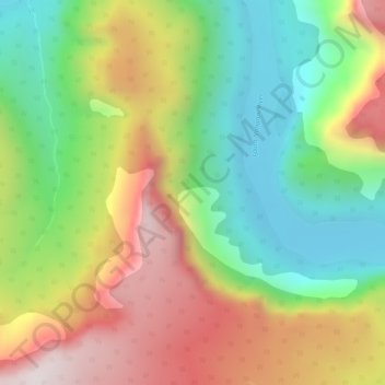 Mapa topográfico First Canyon, altitude, relevo