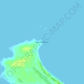 Mapa topográfico Cape Pattisson, altitude, relevo