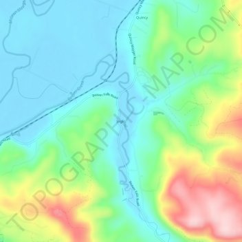 Mapa topográfico Inglis, altitude, relevo