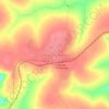 Mapa topográfico Chicala-Choloanga, altitude, relevo