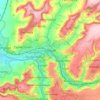 Mapa topográfico Stroud, altitude, relevo