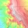 Mapa topográfico Sandia Crest, altitude, relevo